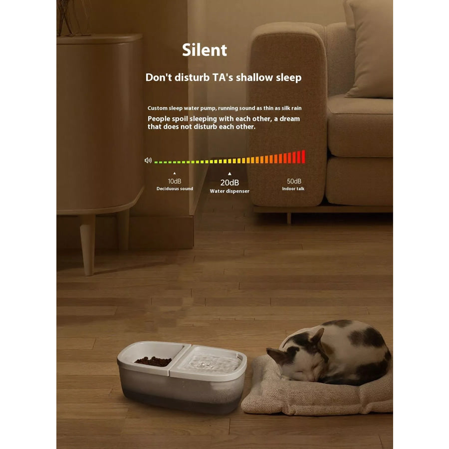 2-in-1 Automatic Water Dispenser & Food Bowl Pet Bowl Apparel and Accessories