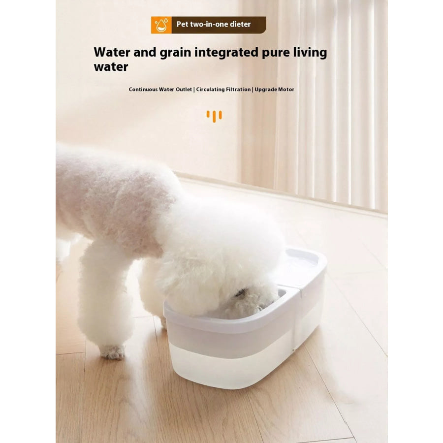 2-in-1 Automatic Water Dispenser & Food Bowl Pet Bowl Apparel and Accessories
