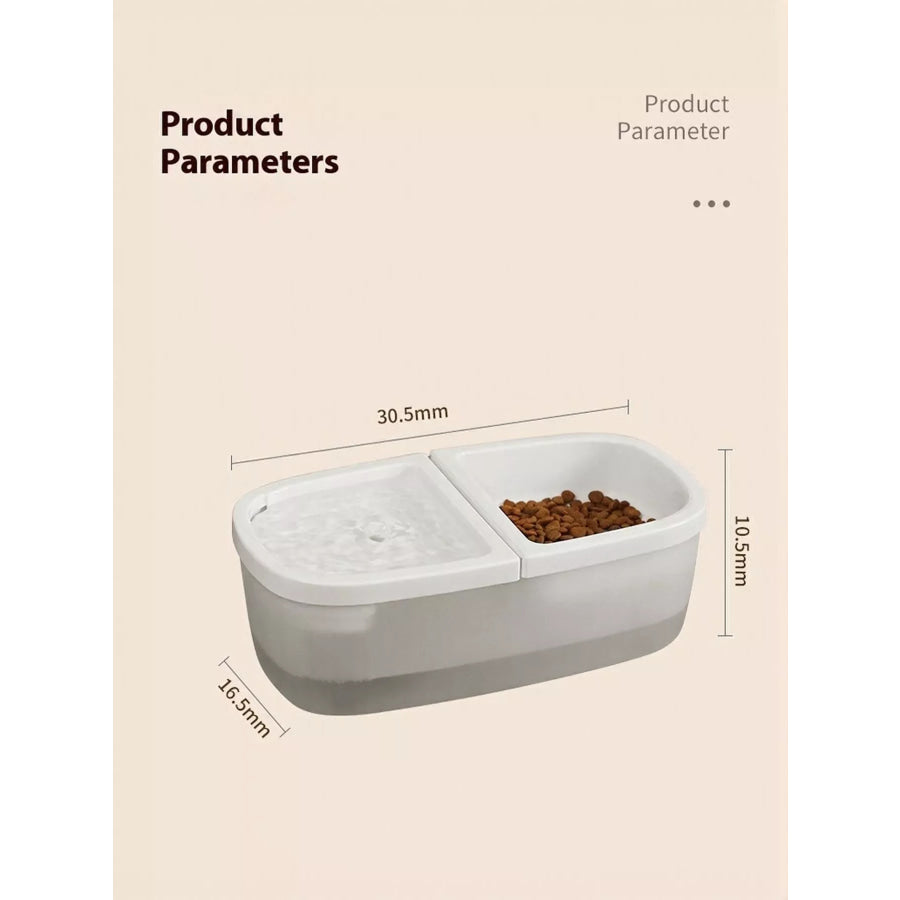 2-in-1 Automatic Water Dispenser & Food Bowl Pet Bowl Apparel and Accessories