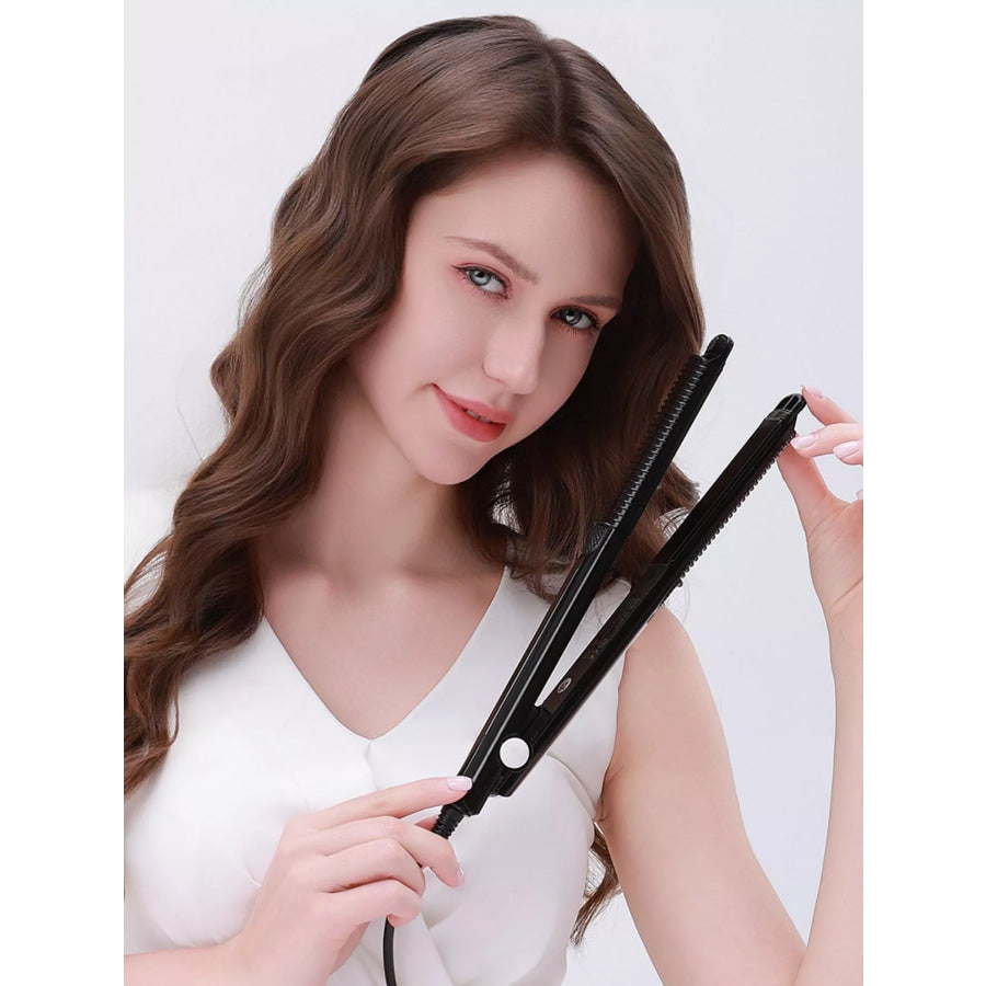 2 in 1 Curling & Straightener Black And White / North American plug Apparel and Accessories