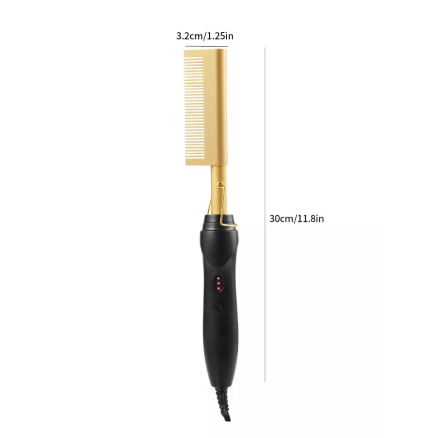 2-in-1 Curling Straightening Brush Hair Apparel and Accessories