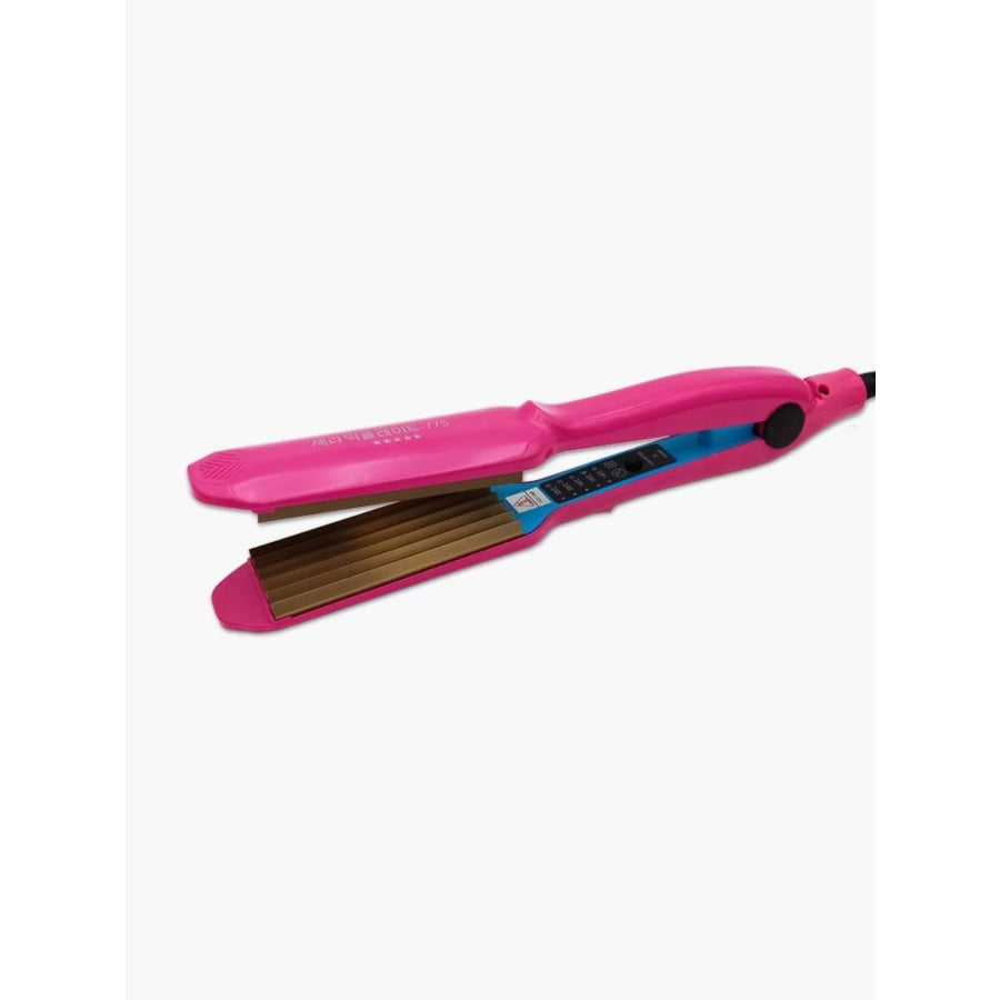2-in-1 Curling & Straightening Iron Rose Red Tablet Clip / European plug Apparel and Accessories