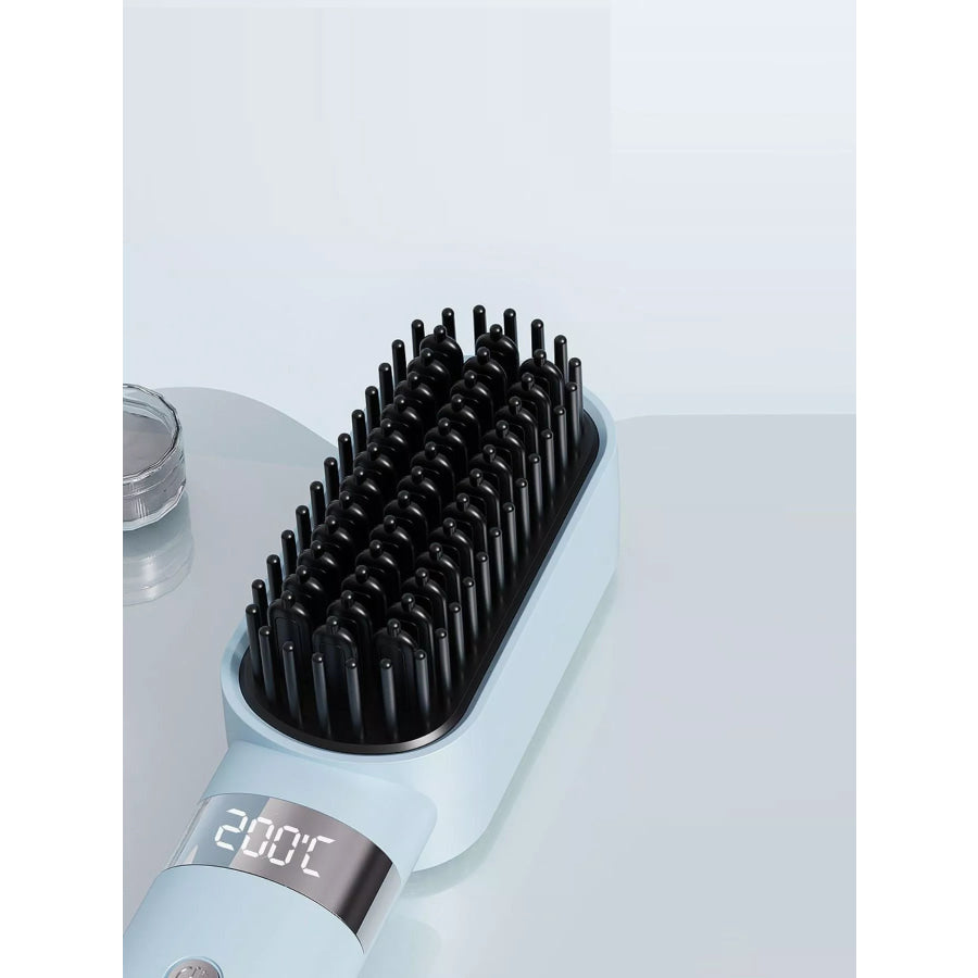 2-in-1 Portable Wireless Ionic Brush Straightener Comb Apparel and Accessories