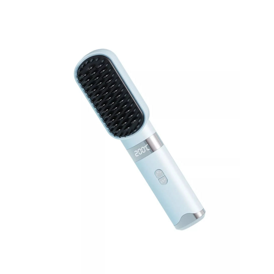 2-in-1 Portable Wireless Ionic Brush Straightener Comb Apparel and Accessories