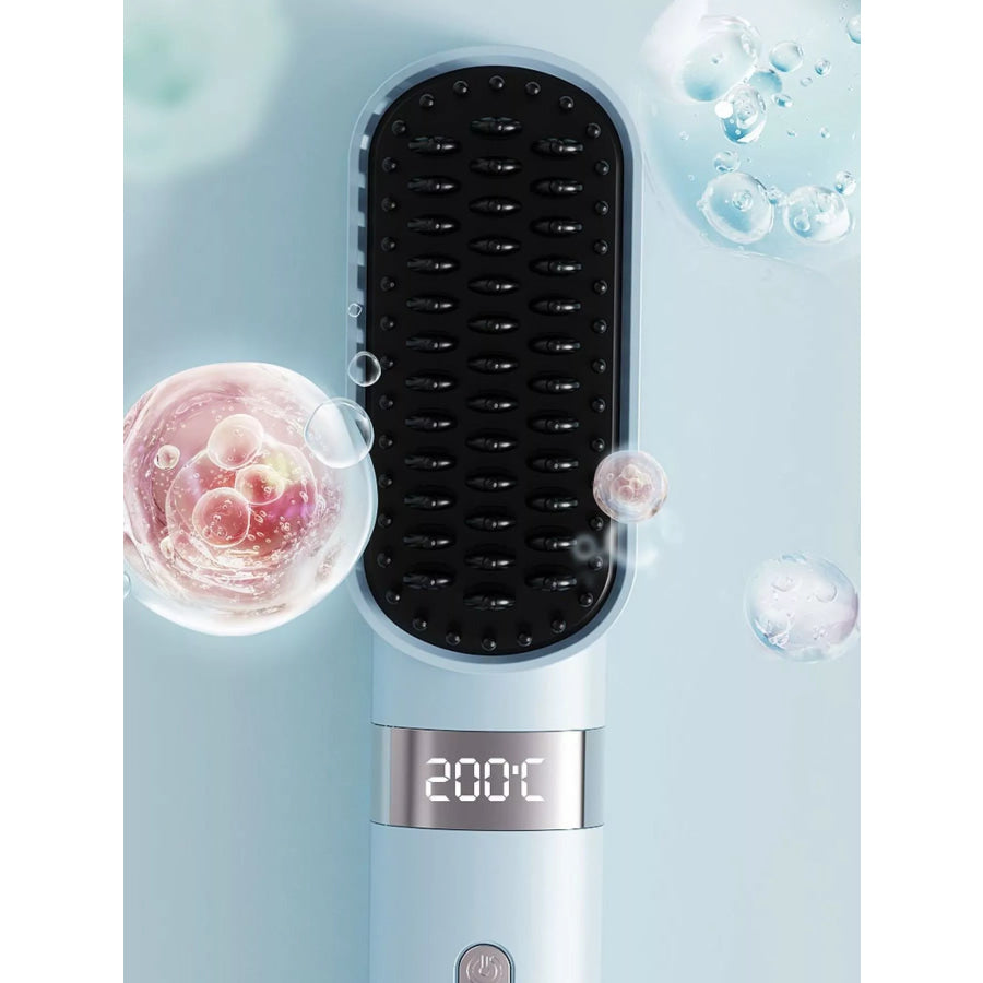 2-in-1 Portable Wireless Ionic Brush Straightener Comb Apparel and Accessories