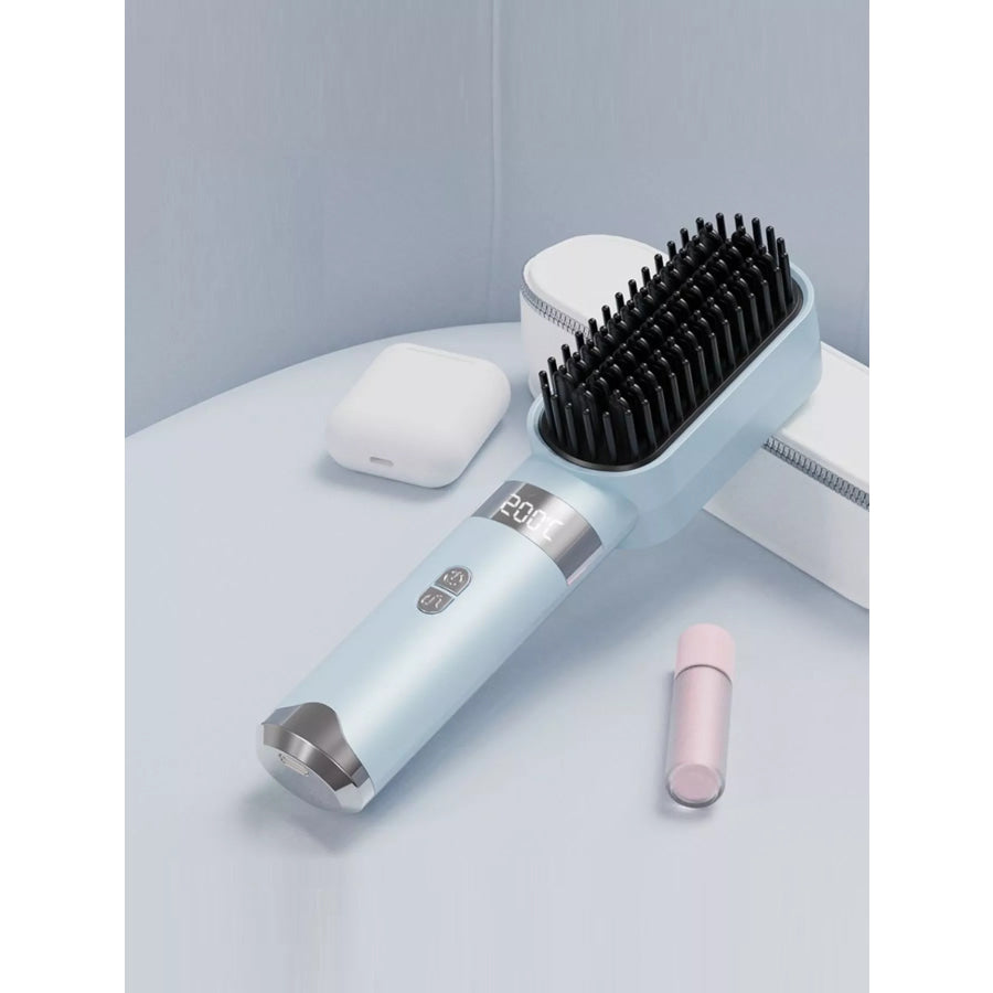 2-in-1 Portable Wireless Ionic Brush Straightener Comb Apparel and Accessories