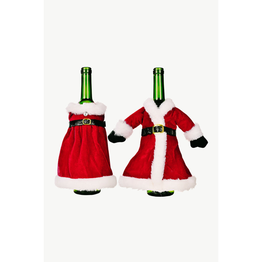 2-Pack Christmas Dress Wine Bottle Covers Christmas Dress / One Size/2 Pack Apparel and Accessories