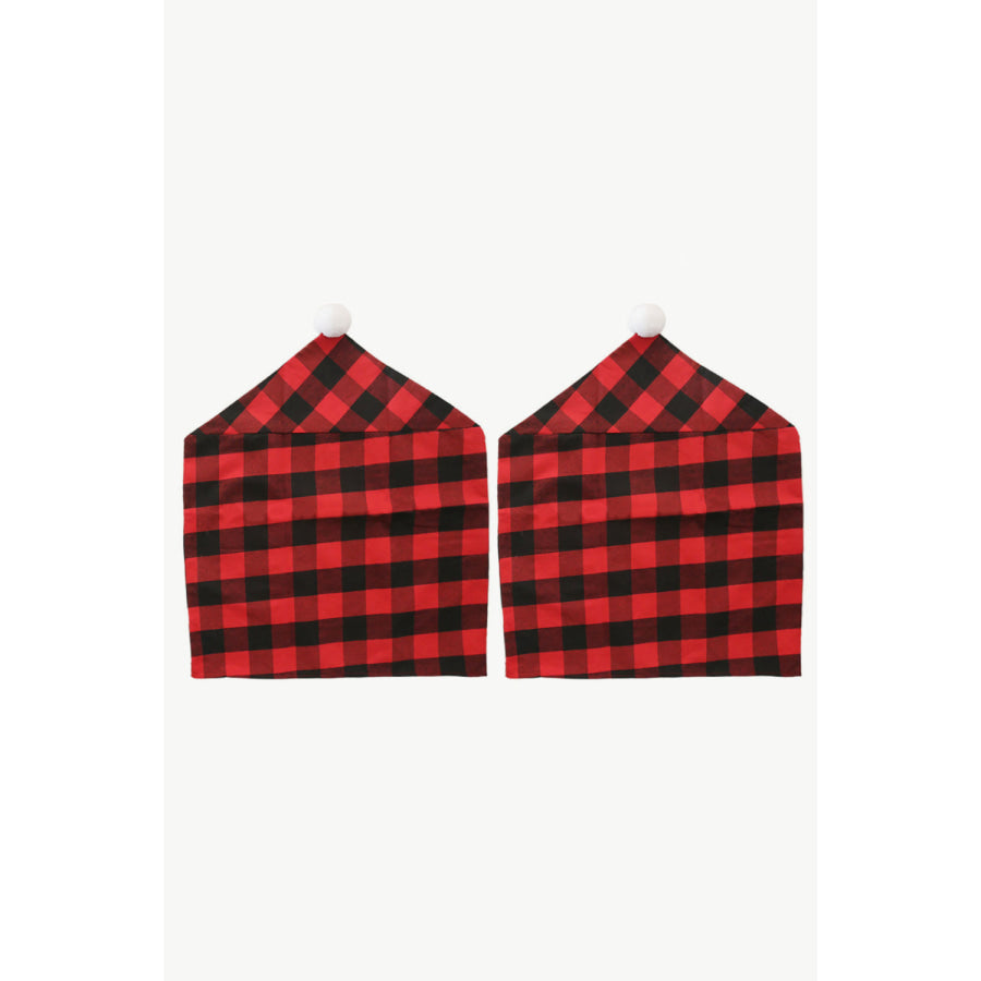 2-Pack Christmas Plaid Chair Covers Apparel and Accessories