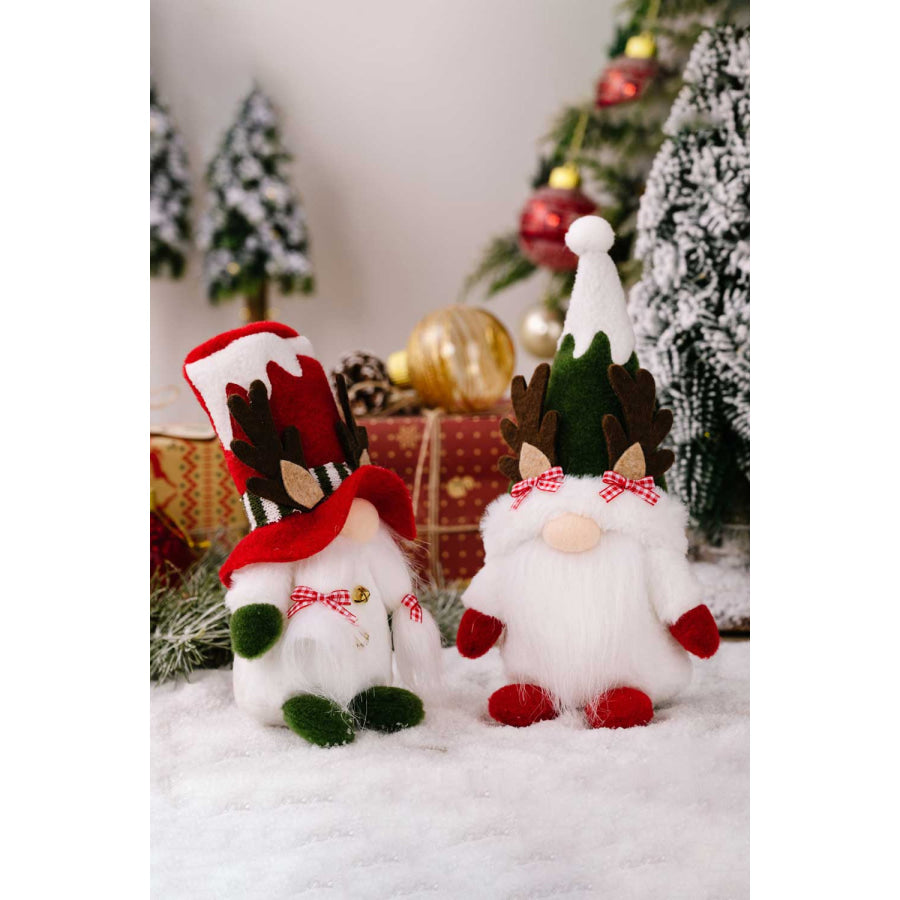 2-Pack Christmas Reindeer Gnomes Green/Red / One Size/2 Pack Apparel and Accessories