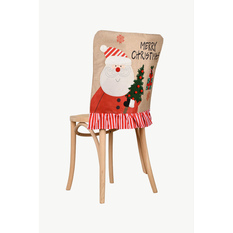 2-Pack Christmas Snowman Chair Covers Santa/Snowman / One Size/2 Pack Apparel and Accessories