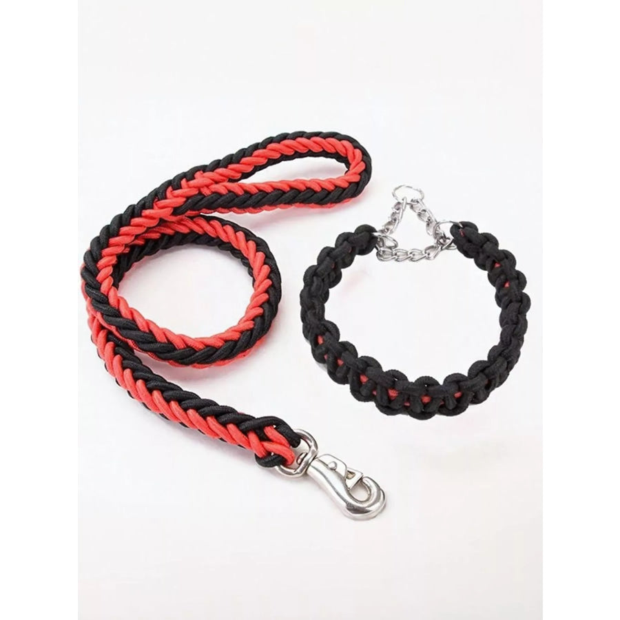 2 Piece Braided Rope Pet Leash with Metal Clasp Apparel and Accessories