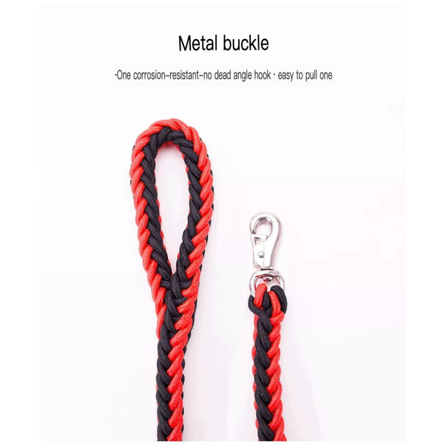 2 Piece Braided Rope Pet Leash with Metal Clasp Apparel and Accessories