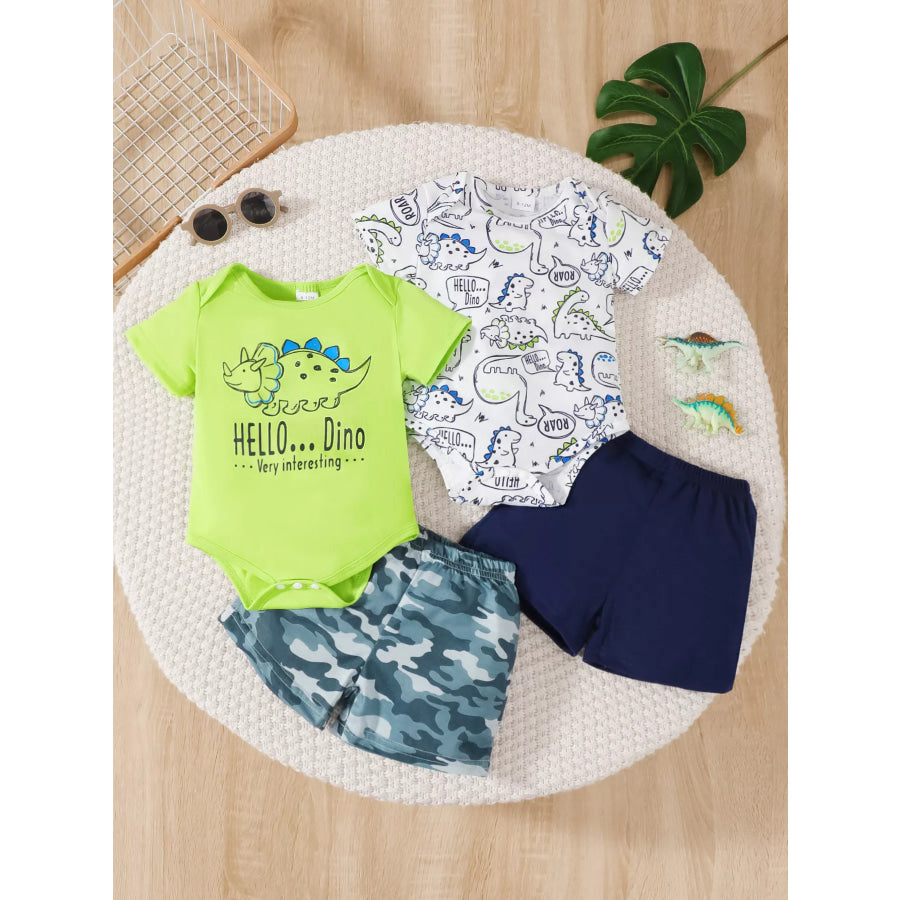 2 Piece Dino-Themed Baby Outfit Set Apparel and Accessories