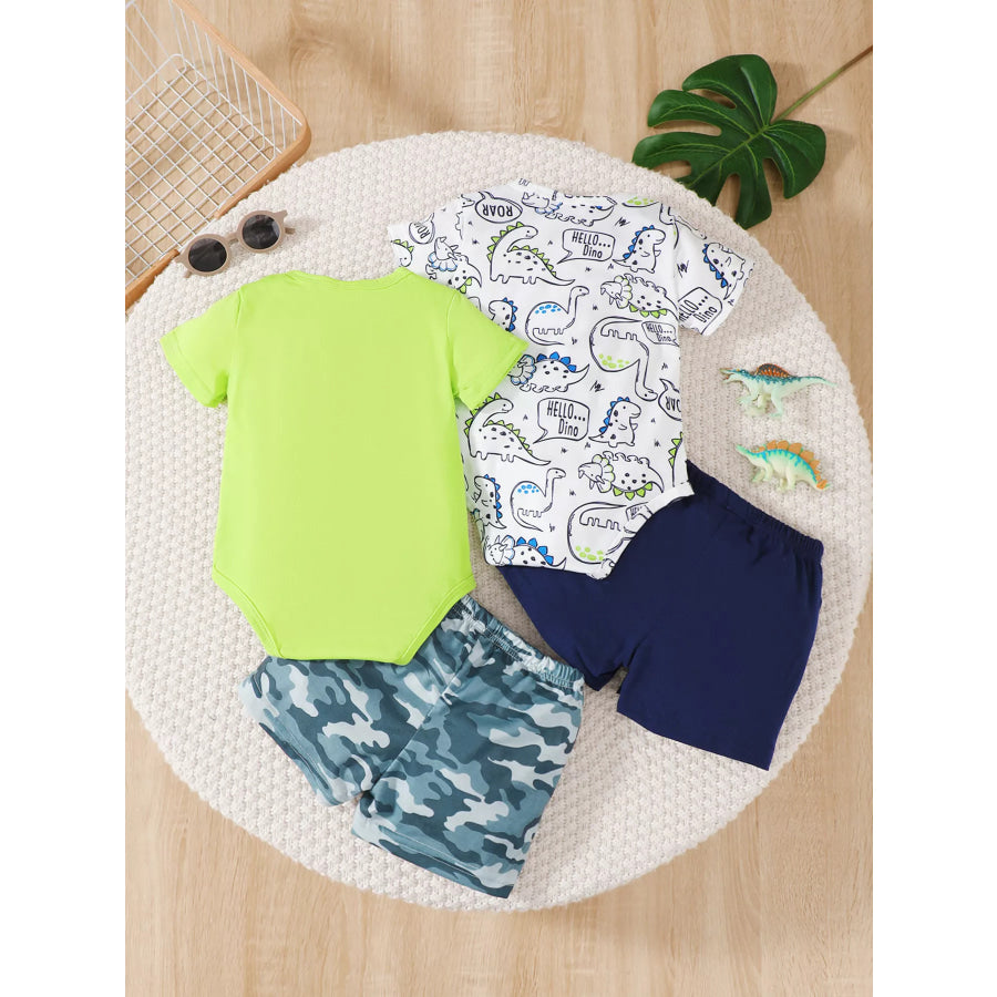 2 Piece Dino-Themed Baby Outfit Set Apparel and Accessories