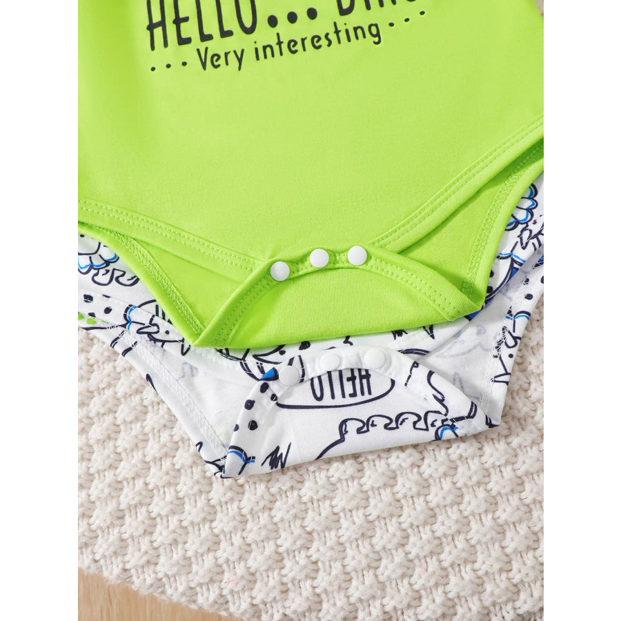 2 Piece Dino-Themed Baby Outfit Set Apparel and Accessories