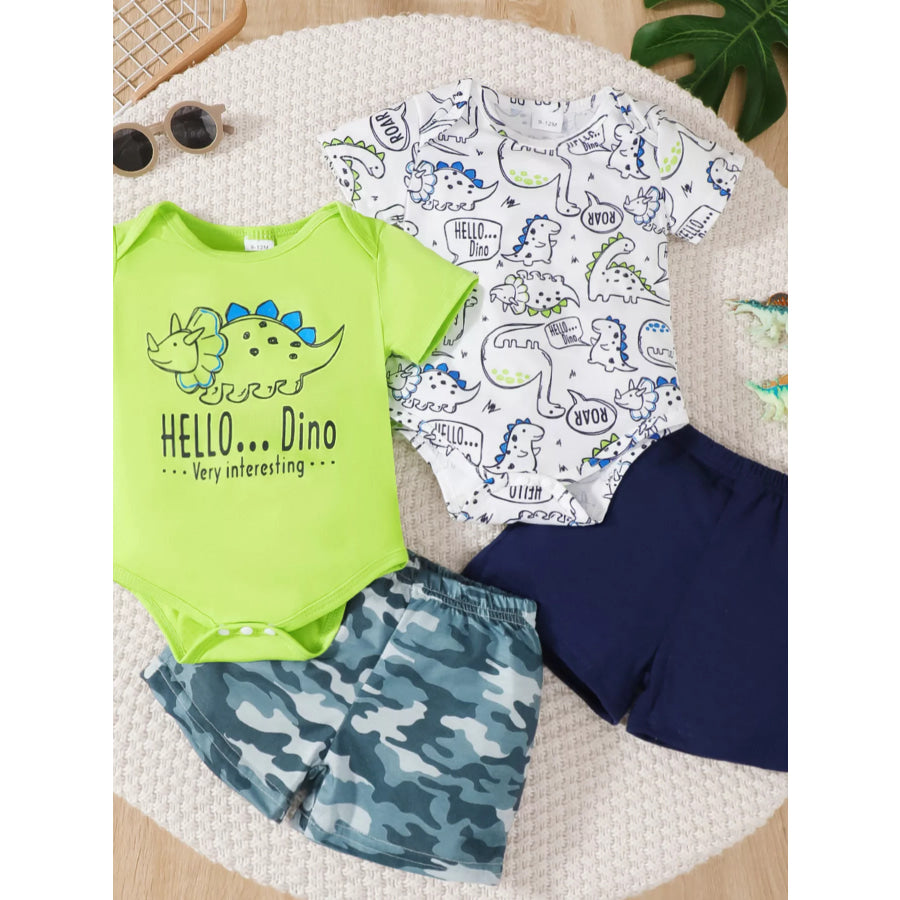 2 Piece Dino-Themed Baby Outfit Set Apparel and Accessories