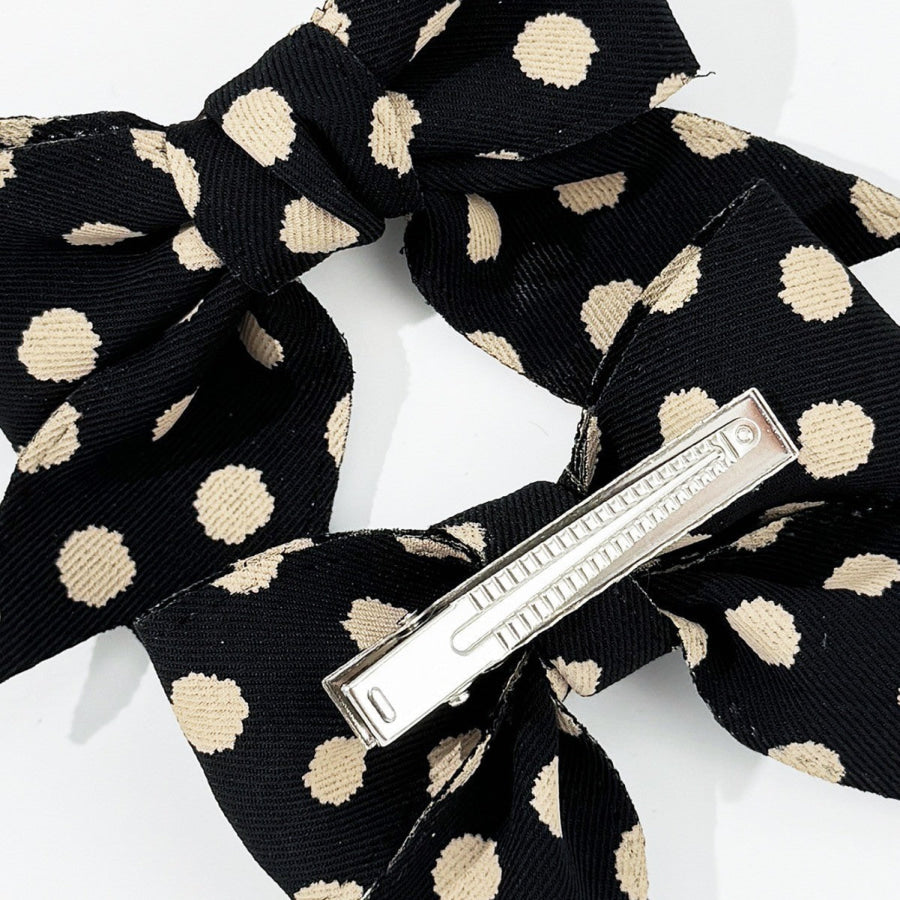 2-Piece Polka Dot Bow Hair Clip Apparel and Accessories