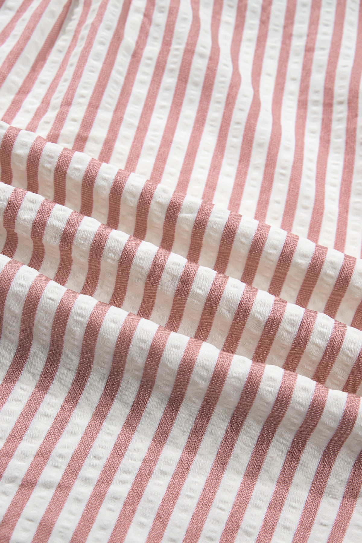 Pink Stripe Leopard Trim V Neck Button Down Half Sleeve Shirt