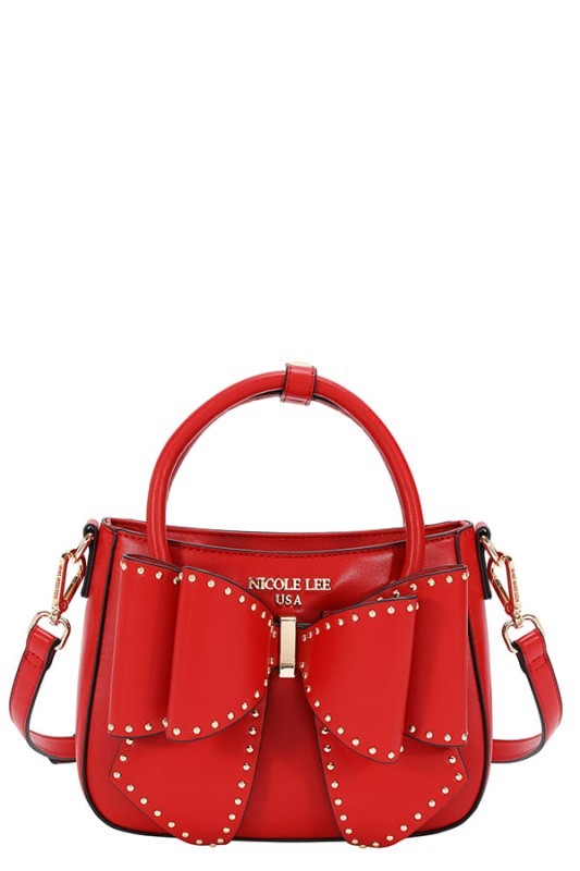 Nicole Lee USA Studded Bow Handbag