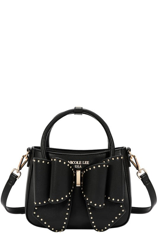 Nicole Lee USA Studded Bow Handbag