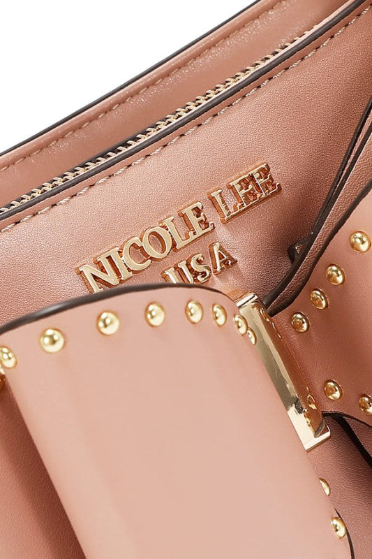 Nicole Lee USA Studded Bow Handbag