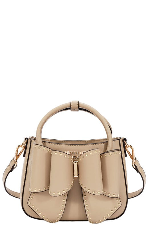 Nicole Lee USA Studded Bow Handbag