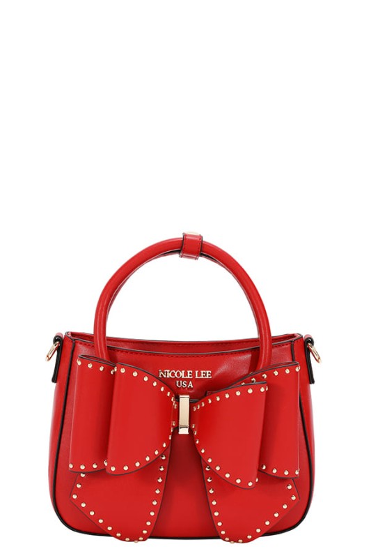 Nicole Lee USA Studded Bow Handbag