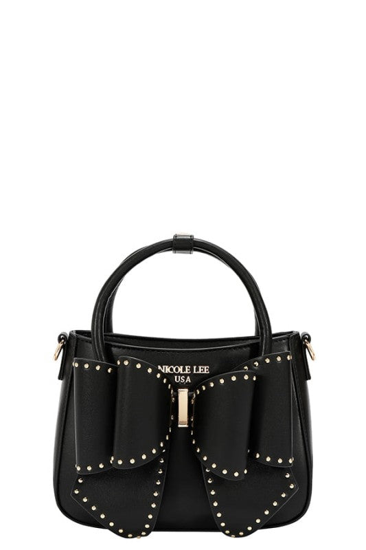 Nicole Lee USA Studded Bow Handbag
