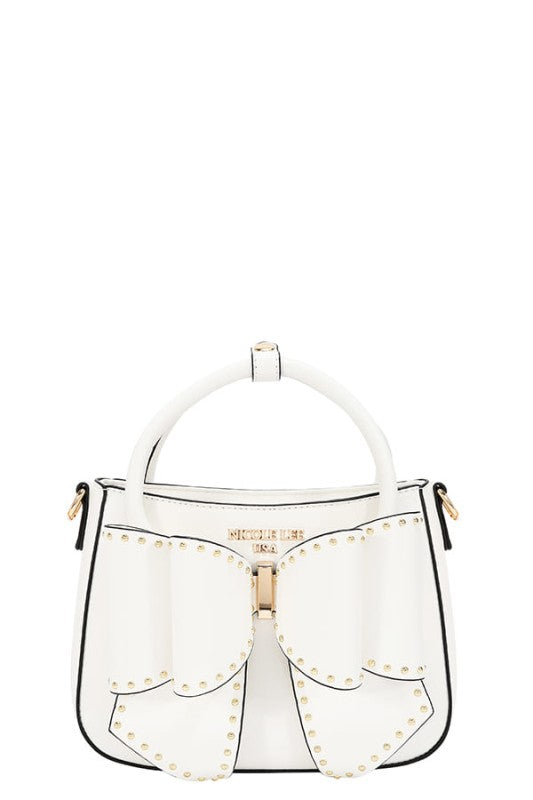 Nicole Lee USA Studded Bow Handbag
