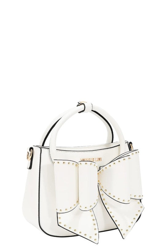 Nicole Lee USA Studded Bow Handbag