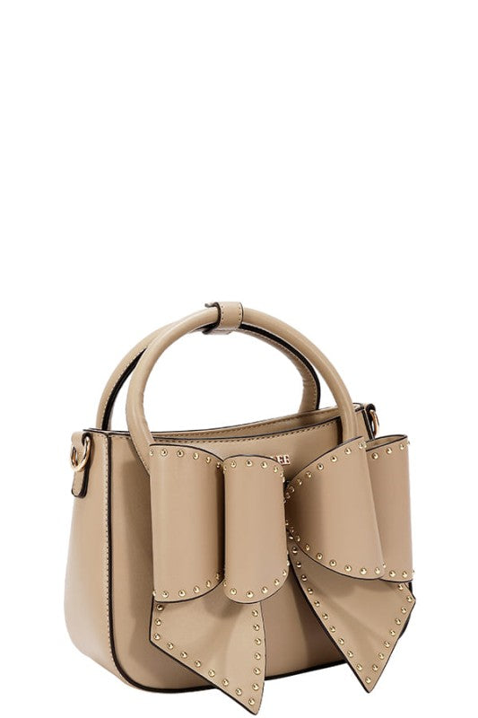 Nicole Lee USA Studded Bow Handbag