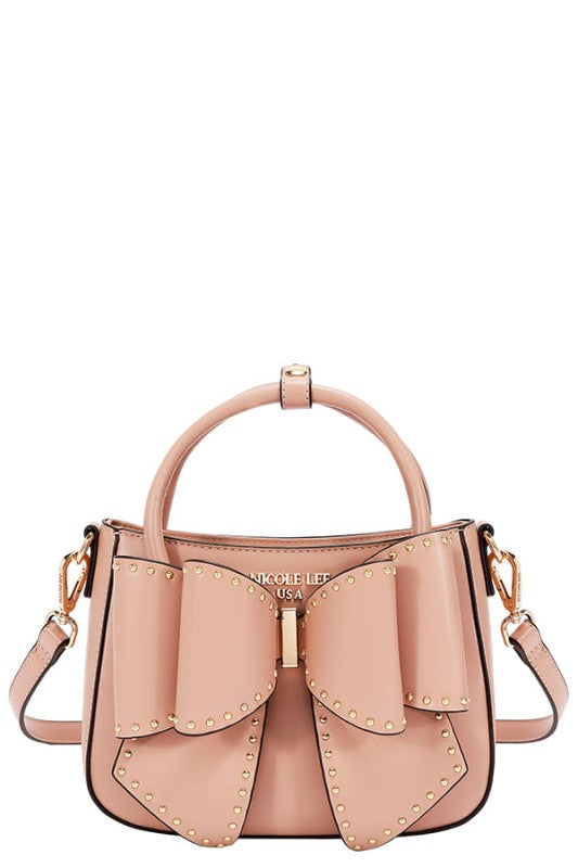 Nicole Lee USA Studded Bow Handbag
