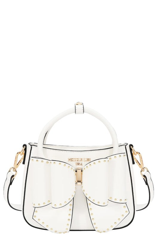 Nicole Lee USA Studded Bow Handbag