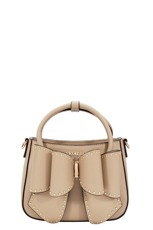 Nicole Lee USA Studded Bow Handbag