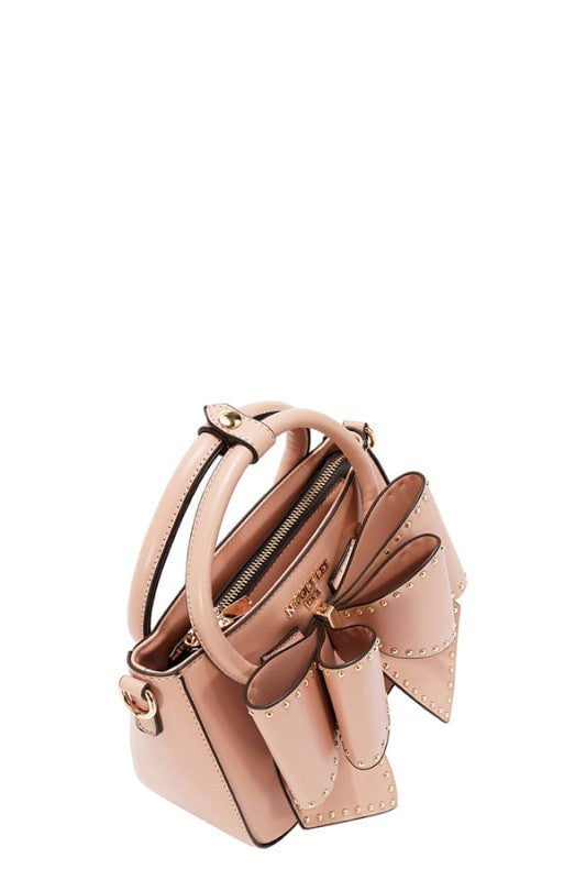 Nicole Lee USA Studded Bow Handbag