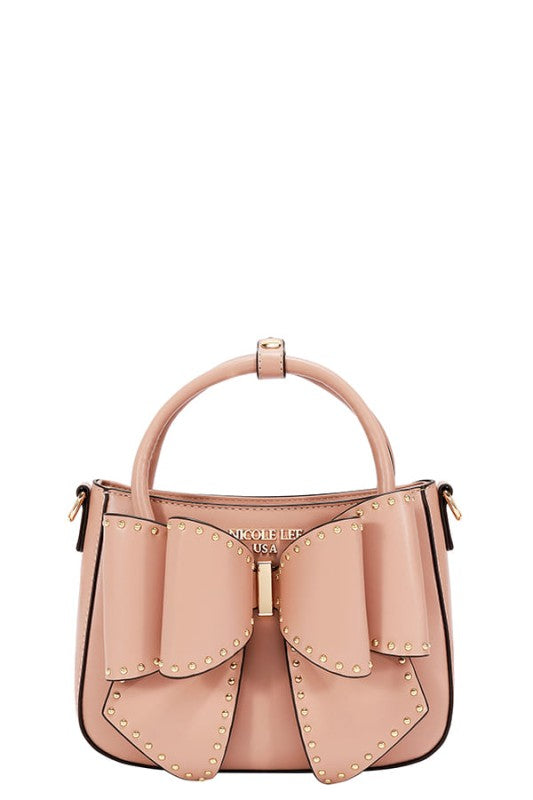 Nicole Lee USA Studded Bow Handbag