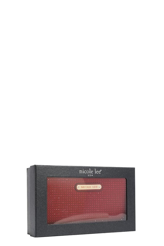 Nicole Lee USA Solid Crystal Bifold Wristlet