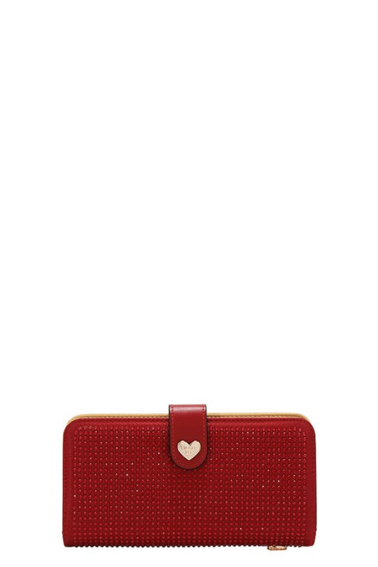 Nicole Lee USA Solid Crystal Bifold Wristlet