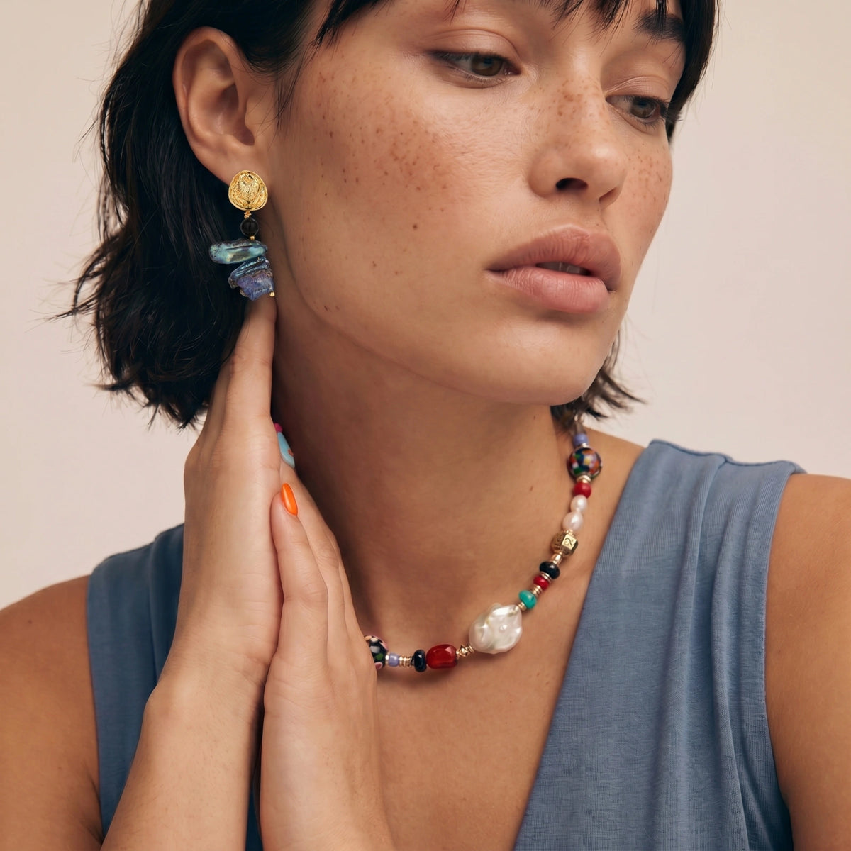 Baroque Luxe Drop Earrings by Sandee Rain
