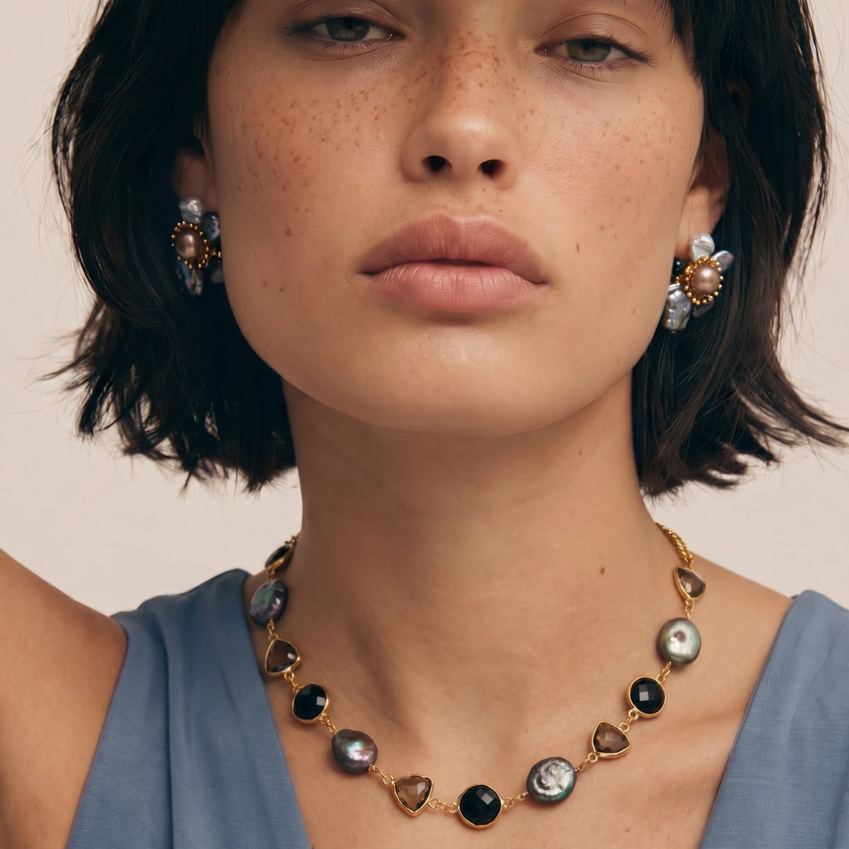 Baroque Luxe Statement Necklace by Sandee Rain
