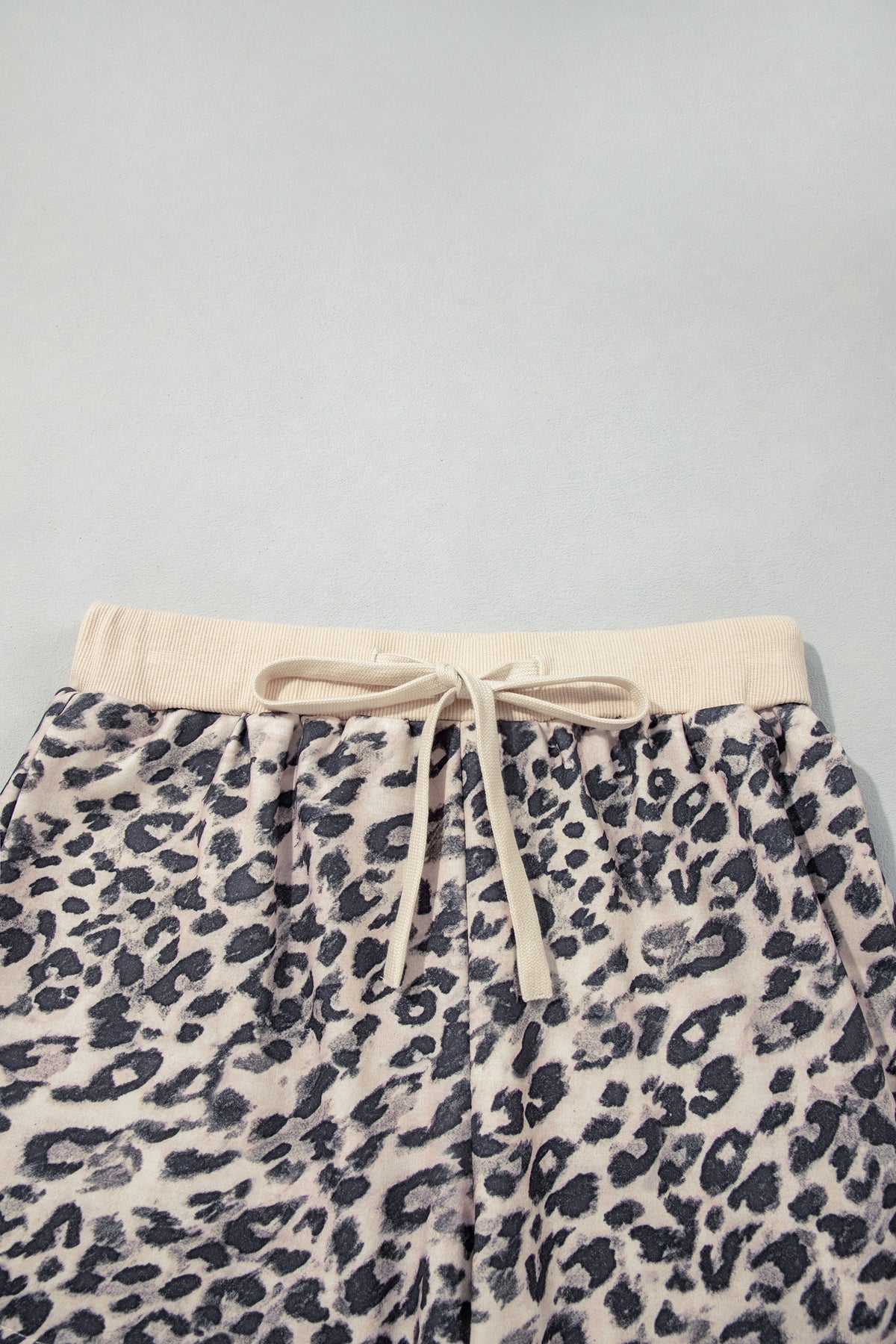 Multicolour Leopard Zip-Up Hooded Drawstring Pant Set