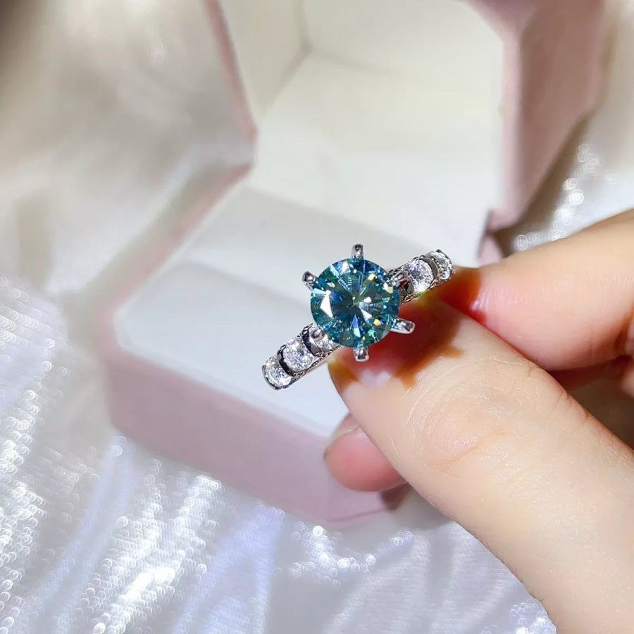 3 Carat 925 Sterling Silver Moissanite Ring Apparel and Accessories