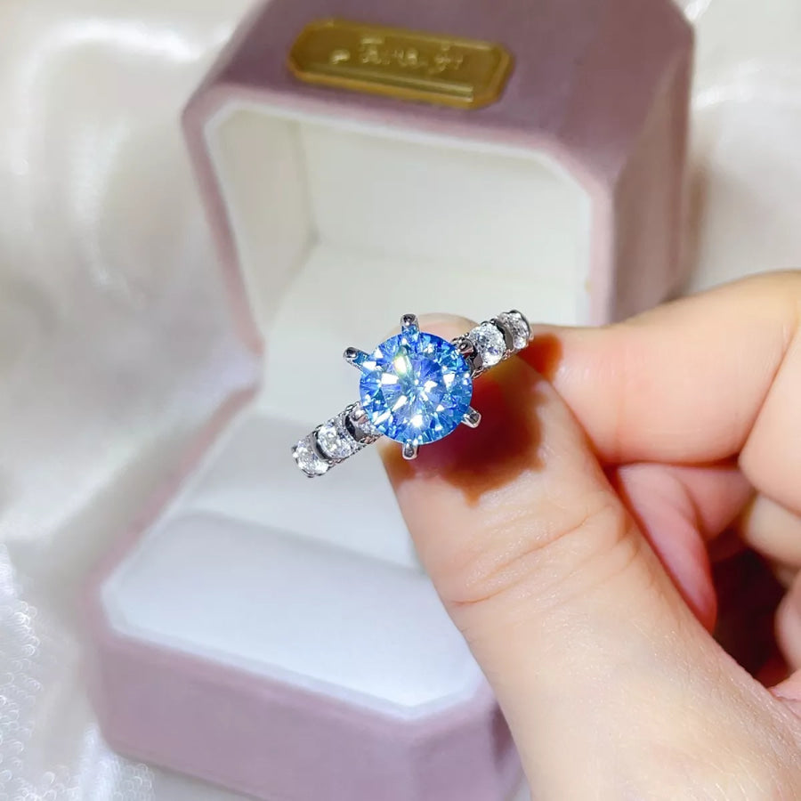 3 Carat 925 Sterling Silver Moissanite Ring Apparel and Accessories