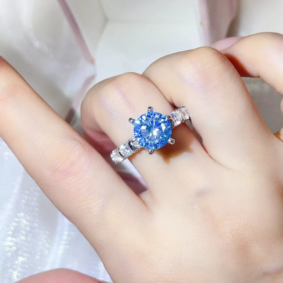 3 Carat 925 Sterling Silver Moissanite Ring Apparel and Accessories