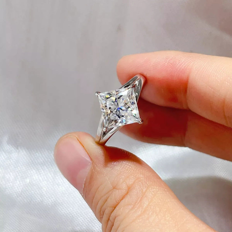 3 Carat 925 Sterling Silver Moissanite Ring Apparel and Accessories