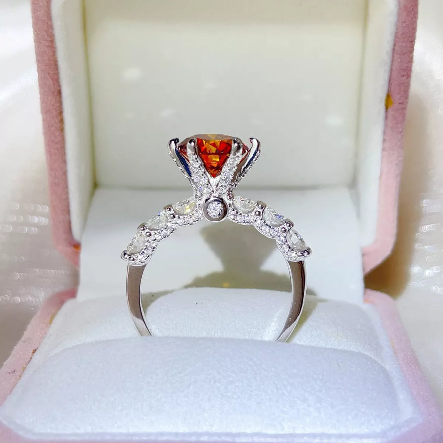 3 Carat 925 Sterling Silver Moissanite Ring Apparel and Accessories
