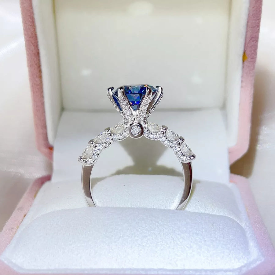 3 Carat 925 Sterling Silver Moissanite Ring Apparel and Accessories