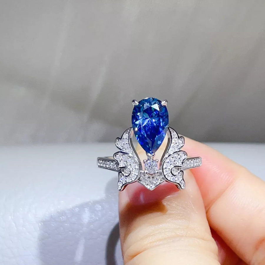 3 Carat 925 Sterling Silver Moissanite Ring Apparel and Accessories