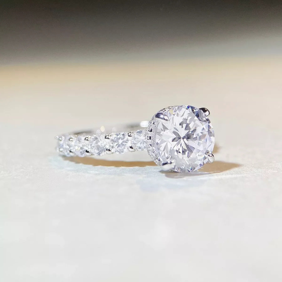 3 Carat 925 Sterling Silver Moissanite Ring Apparel and Accessories