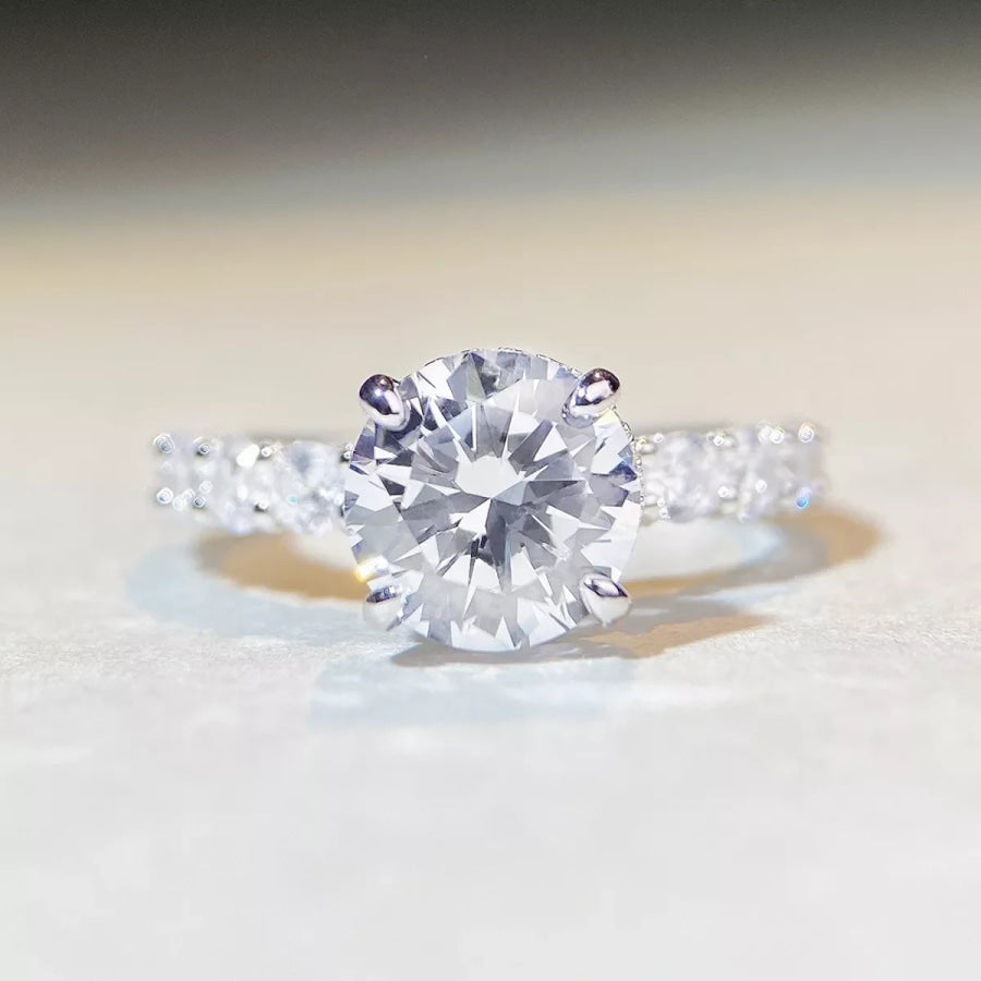 3 Carat 925 Sterling Silver Moissanite Ring Apparel and Accessories